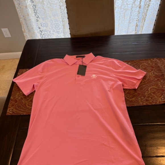 Limited Edition G/Fore Men's Large STRBT Pink Pique Polo MSRP $110 - Picture 3 of 6